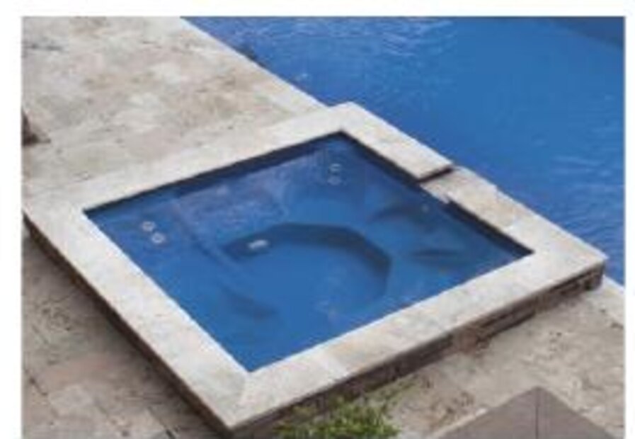 The square Jewel Spa by Aviva Pools