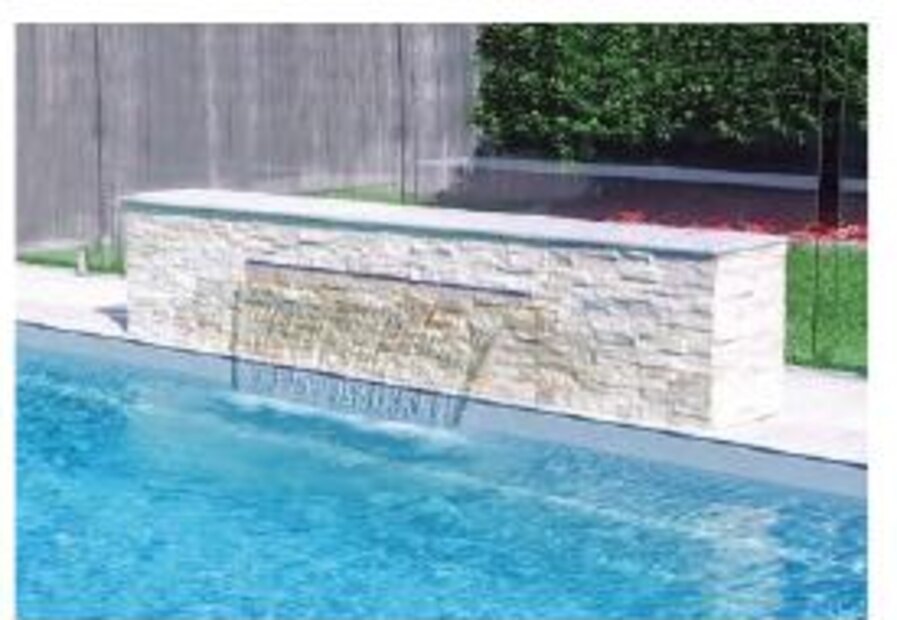 The four-foot W4 water feature by Aviva Pools