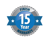 15-Year Finish Warranty badge